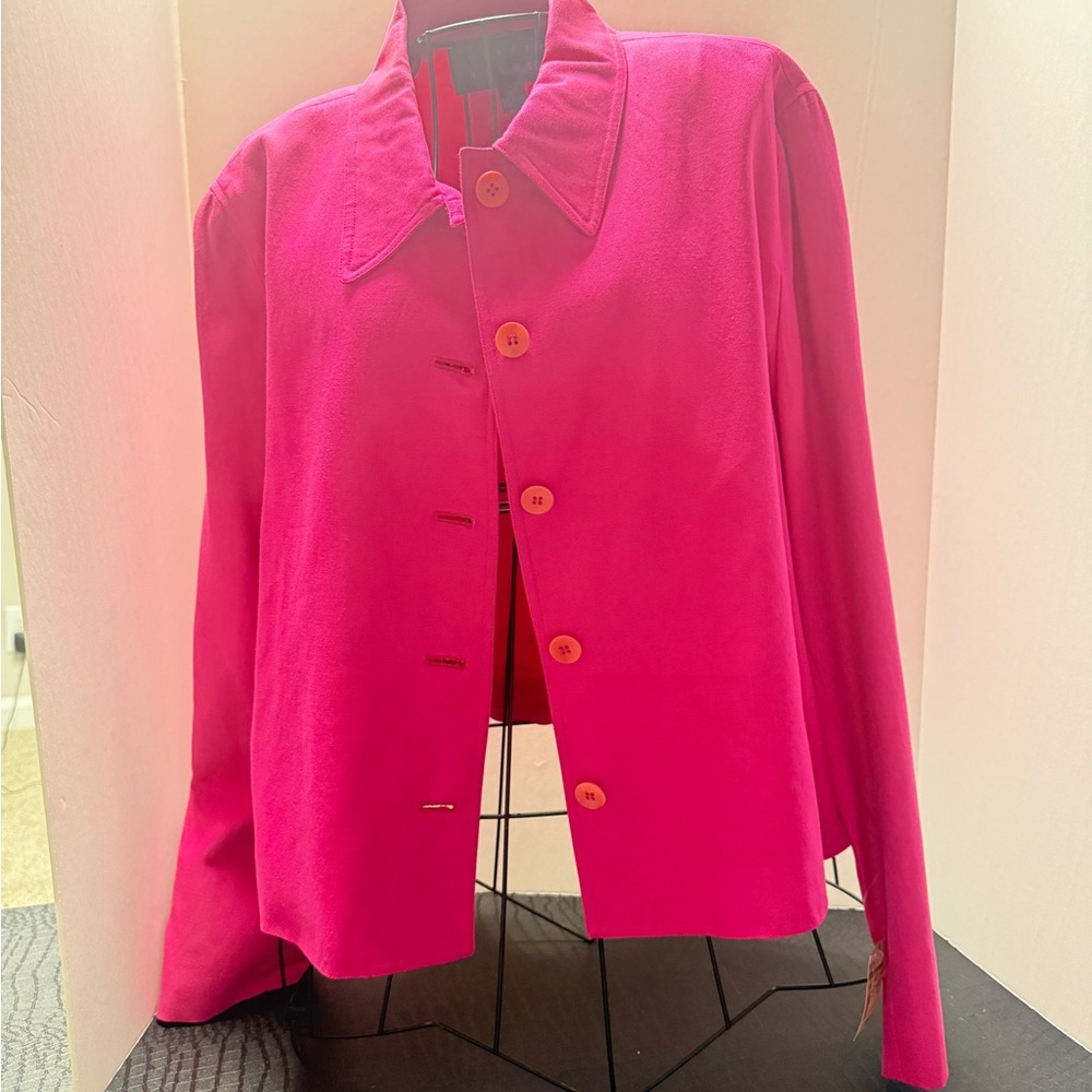 Parisian Works Fuchsia Cape Jacket